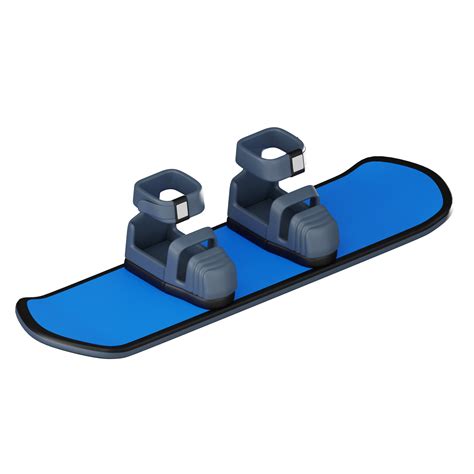 Snowboard with Strap-In Bindings for Winter Sports Enthusiasts. 3D