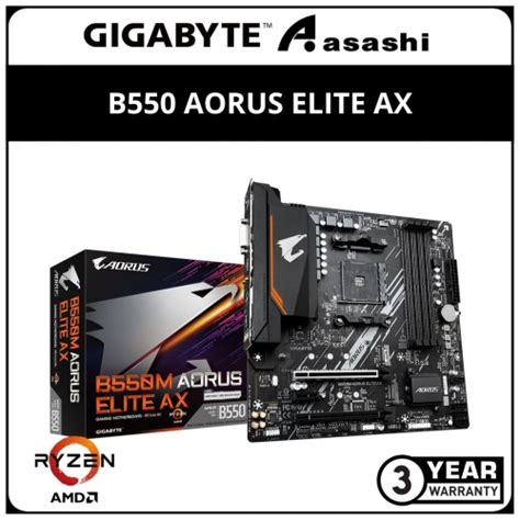 GIGABYTE B550 AORUS ELITE AX DDR4 AM4 ATX Motherboard B550M AORUS