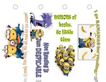 Minions Bookmarks By With A Shy Touch Tpt