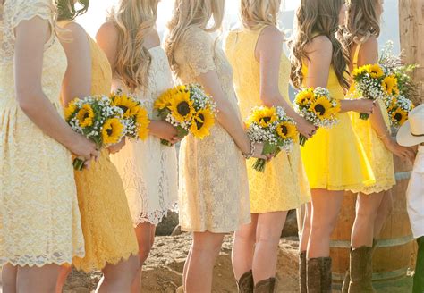 Variety of Yellow Bridesmaid Dresses