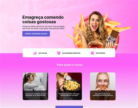 Landing Page Nutricionista Emagrecimento Curso On Behance