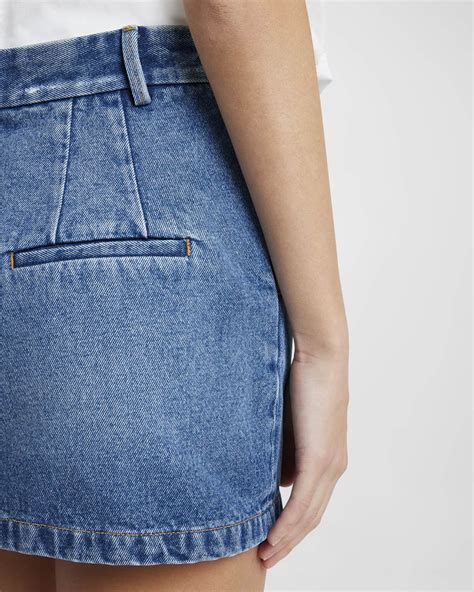 Armarium Lula Denim Mini Skirt Neiman Marcus