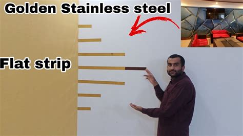 How To Install Golden Stainless Steel Flat Strips Complete Demo Youtube