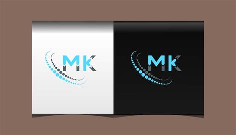 Mk Eerste Moderne Logo Ontwerp Vector Pictogrammalplaatje Premium Vector