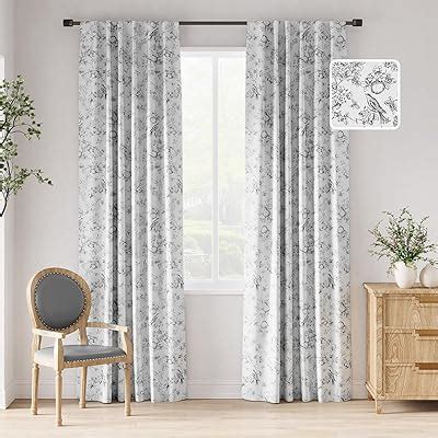 Amazon Jinchan Blackout Floral Curtains Inch Length