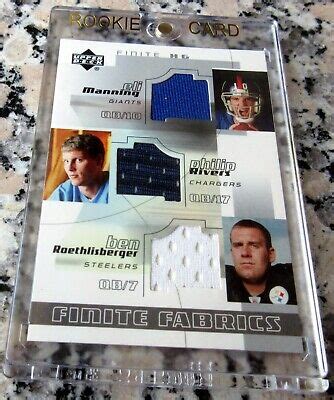 Eli Manning Ben Roethlisberger Philip Rivers Finite Jersey Rookie