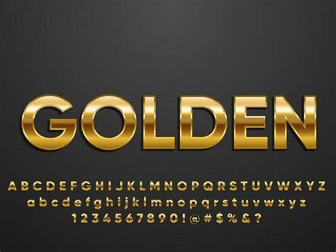 Gold Font Vector Art Icons And Graphics For Free Download