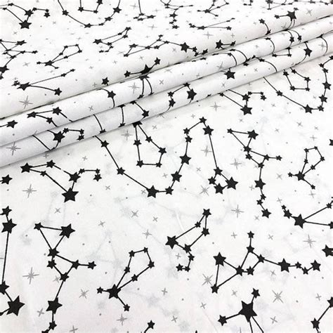 Celestial Fabric Cotton Moon Fabric By The Yard Space Etsy