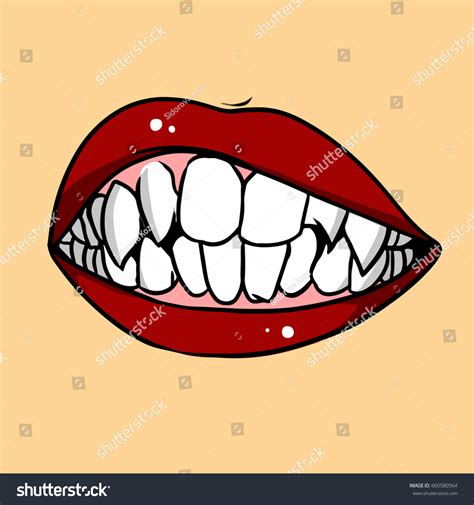 Vampires Teeth Stock Vector Royalty Free 660580564 Shutterstock