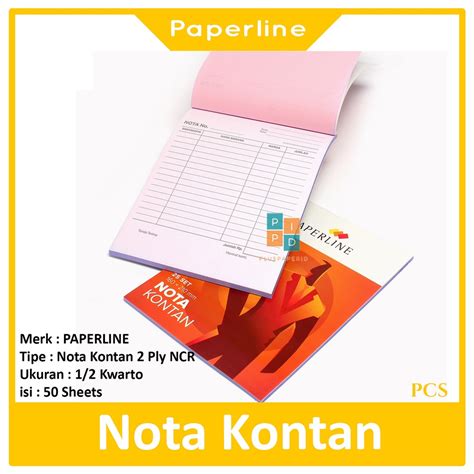 Jual Paperline Buku Nota Kontan 2 Ply Kecil Pcs Shopee Indonesia