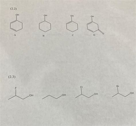 Solved Rank The Following Alcohols From Strongest To Chegg