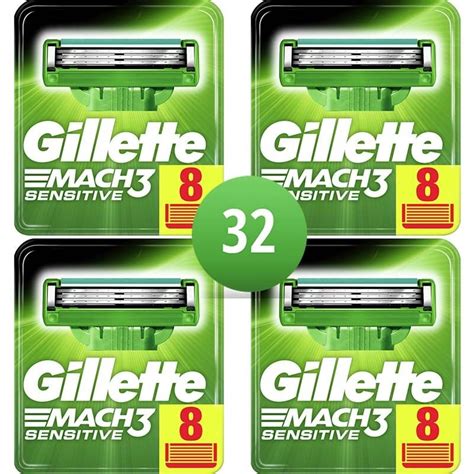 Gillette Combi Mach3 Sensitive 32 Scheermesjes ShaveSavings