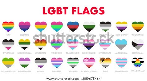 Sexual Identity Pride Flags Set Lgbt Stock Illustration 1889675464 Shutterstock