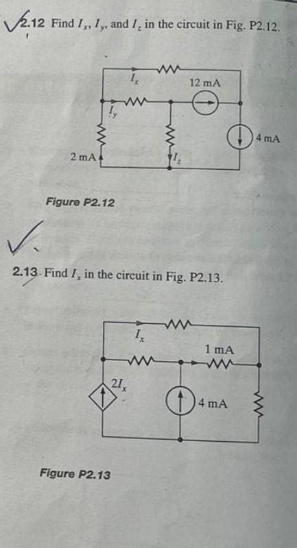 Solved 2 12 Find Ix Iy And Iz In The Circuit In Fig P2 12 Chegg