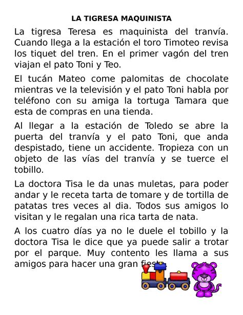 Cuento La Tigresa Maquinista La Tigresa Maquinista La Tigresa Teresa