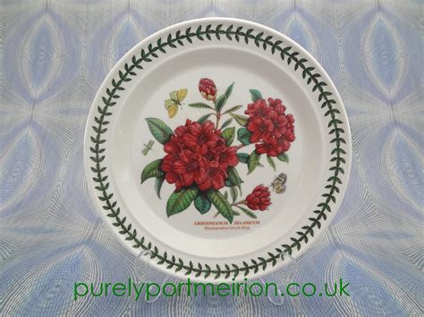 Portmeirion Pottery Botanic Garden Dinner Plate Rhododendron Bg