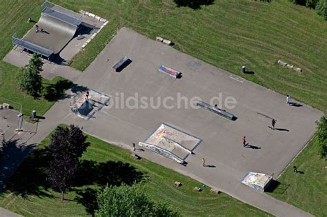 Freiburg Im Breisgau Von Oben Skatepark Und Skatebahn Skatepark