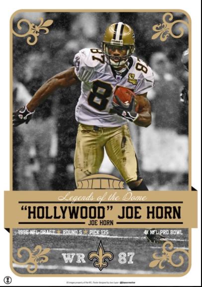 Joe Horn NFL "Legends of the Dome" Poster - LIMITED EDITION