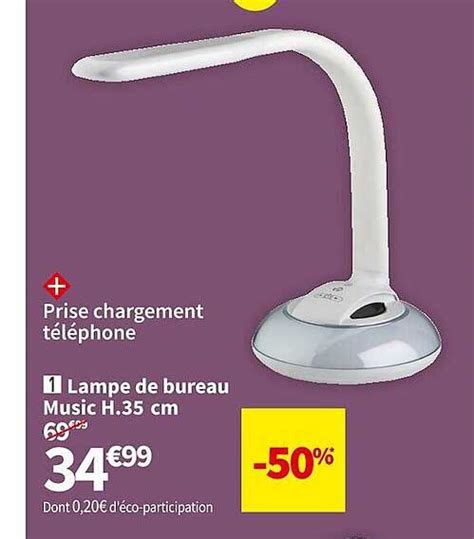 Promo Lampe De Bureau Music H 35 Cm Chez Conforama ICatalogue Fr