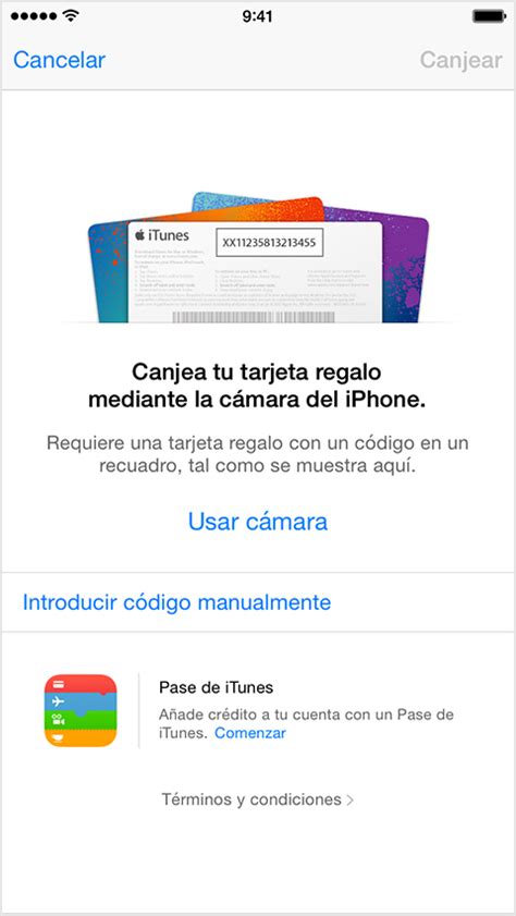 Canjear tarjetas regalo y códigos de iTunes Soporte técnico de Apple