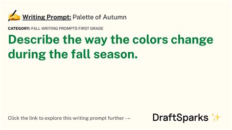 Writing Prompt Palette Of Autumn DraftSparks