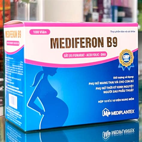 Mediferon B9 Hỗ Trợ Bổ Sung Sắt Acid Folic Tăng Khả Năng Tạo Máu