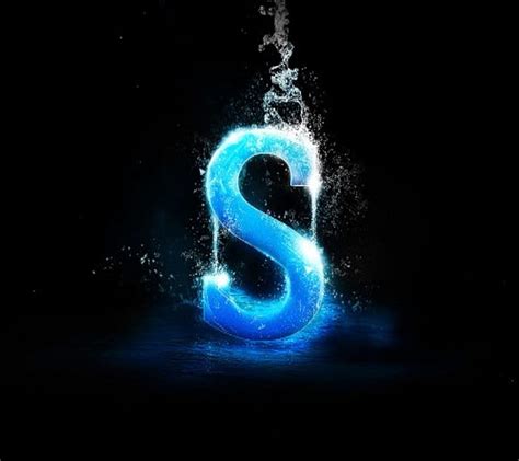 Cool Letter S Balck Letter S Splash Water Hd Wallpaper Peakpx