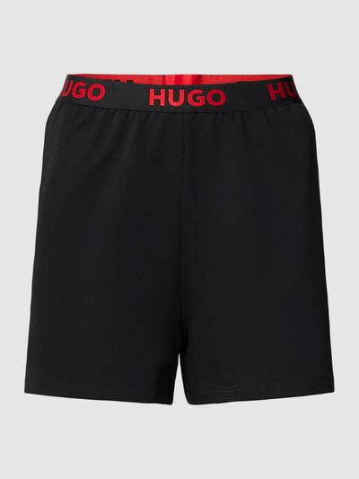 Hugo Shorts Mit Elastischem Logo Bund Modell Sporty Black Online Kaufen