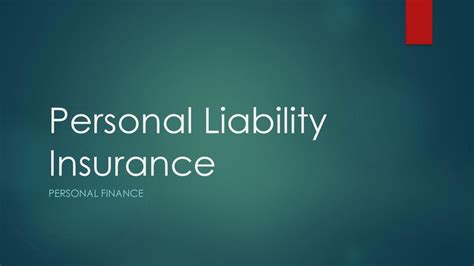 Personal Liability Insurance Ppt Download