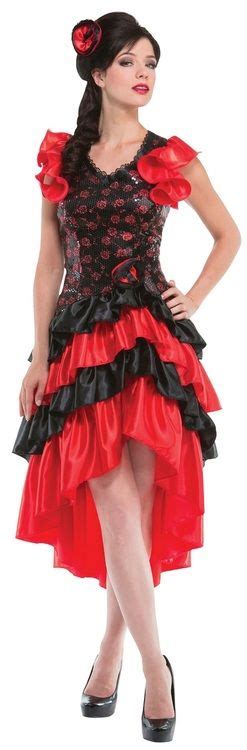 Ladies Spanish Dancer Fancy Dress Costume Weibliche Kostüme