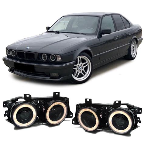 Black Angel Eye Headlights Headlamps Bmw E Series E Series