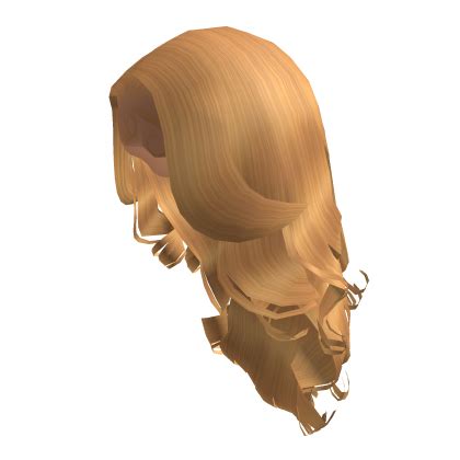 Curled Middle Part Blonde Roblox