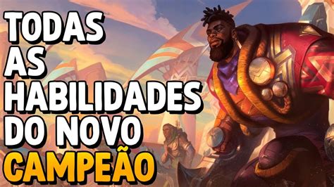 TODAS AS HABILIDADES DO K SANTE O NOVO CAMPEÃO DO LEAGUE YouTube