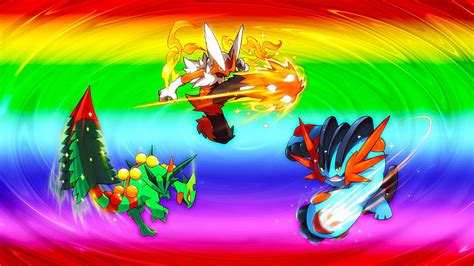 Mega Sceptile Versus Mega Blaziken Vs Pokemon Sceptile HD Wallpaper