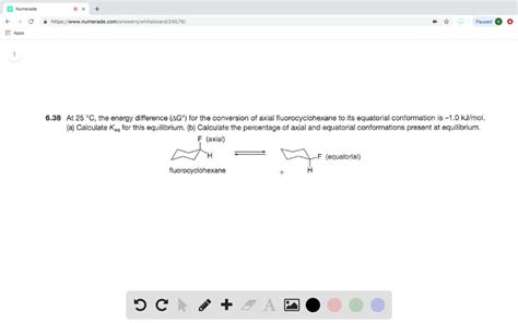 Solved A If The Free Energy Difference Between The Equatorial And