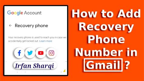 How To Add Recovery Phone Number And Gmail In Google Account Youtube