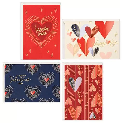 Hallmark Pack of 24 Assorted Valentine's Day Cards - Heart Deco