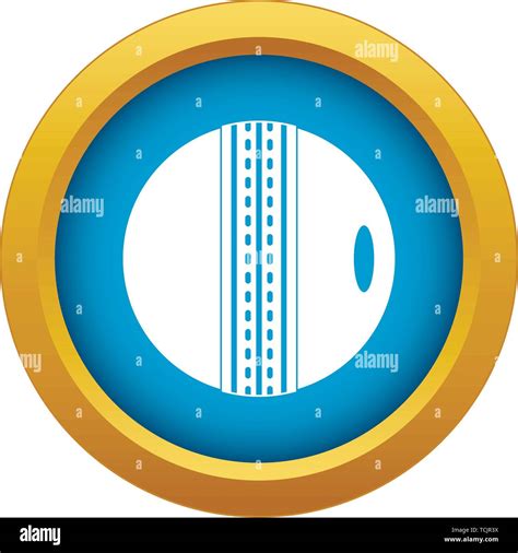 Black and white cricket ball icon blue vector isolated Stock Vector Image & Art - Alamy