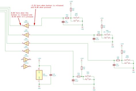 Stm32 74hc14 For Debouncing Output Is Too Low With Vcc33v