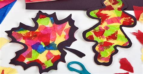 Stained Glass Leaf Teaching Craft Idea