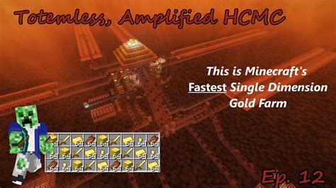 Building Minecraft S New Fastest Gold Farm Totemless Amplified