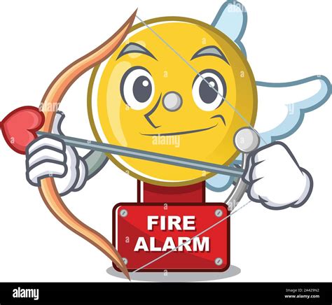 Cupid fire alarm stuck the cartoon wall Stock Vector Image & Art - Alamy