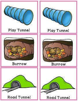 Tubes and Tunnels Memory Match Cards by Preschool Productions | TPT