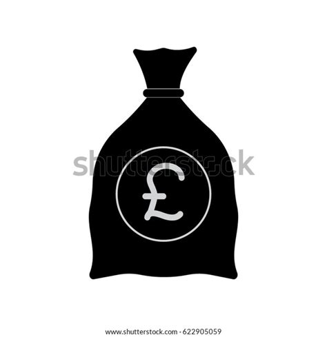 English Pound Money Bag Icon Pound Stock Vector Royalty Free