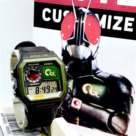 CASIO 幪面超人 BLACK RX AE 1200 MOD MASKED RIDER custom made watch 全新 原裝錶連兩