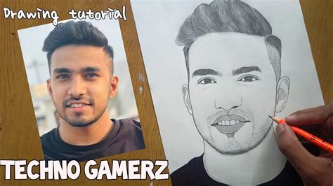 Drawing Techno Gamerz Ujjwal Drawing Techno Gamerz Drawing Step By