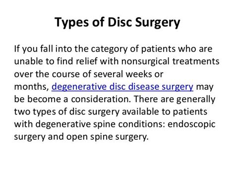 Degenerative disc disease surgery