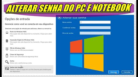 Como Alterar A Senha Do Pc E Notebook Sistema Windows H Youtube