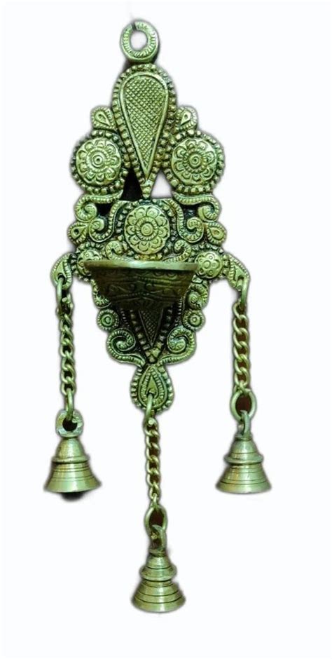 Ganesh Diya And Well Brass Ganesh Deepak Bell Wall Hanging At Rs