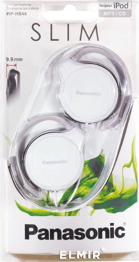 Наушники Panasonic RP-HS46E-W купить | ELMIR - цена, отзывы, характеристики